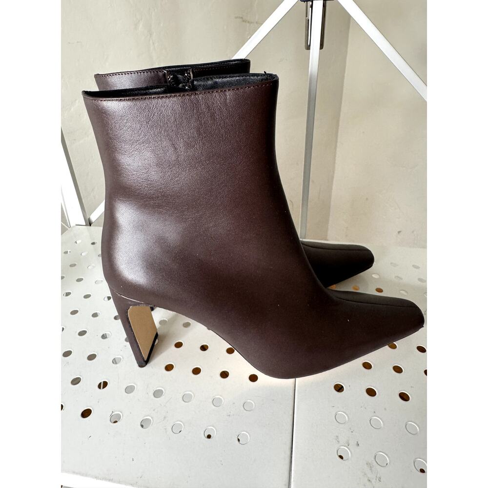 New STAUD Wally leather ankle boots in Espresso brown 39 1/2 - Picture 4 of 8